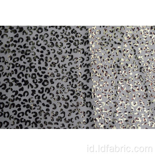 100% Polyester Leopard Pattern Mesh Fabric